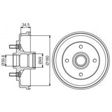 0 986 477 159 BOSCH Гальмівний барабан