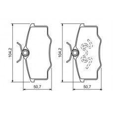 0 986 494 389 BOSCH Комплект гальмівних колодок, дискове гальмо