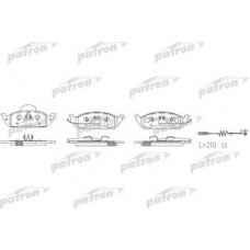 PBP1400 PATRON Комплект гальмівних колодок, дискове гальмо