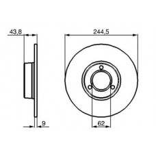 0986478052 BOSCH Гальмівний диск