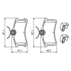 0 986 494 274 BOSCH Комплект гальмівних колодок, дискове гальмо