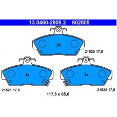 13.0460-2805.2 ATE Комплект гальмівних колодок, дискове гальмо