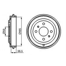 0986477125 BOSCH Гальмівний барабан