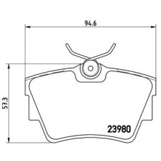 P 59 041 BREMBO Комплект гальмівних колодок, дискове гальмо