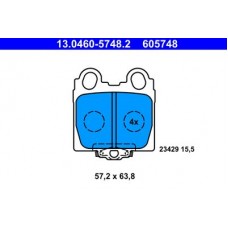 13.0460-5748.2 ATE Комплект гальмівних колодок, дискове гальмо