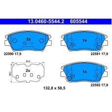 13.0460-5544.2 ATE Комплект гальмівних колодок, дискове гальмо