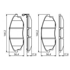 0 986 495 353 BOSCH Комплект гальмівних колодок, дискове гальмо