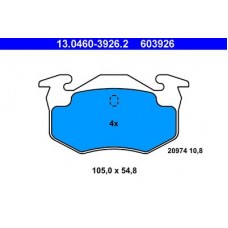 13.0460-3926.2 ATE Комплект гальмівних колодок, дискове гальмо