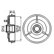 0 986 477 097 BOSCH Гальмівний барабан