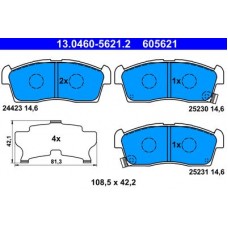 13.0460-5621.2 ATE Комплект гальмівних колодок, дискове гальмо