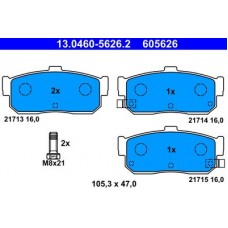 13.0460-5626.2 ATE Комплект гальмівних колодок, дискове гальмо