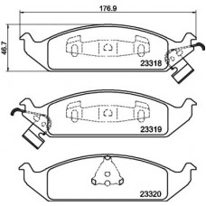 8DB 355 013-281 HELLA Комплект гальмівних колодок, дискове гальмо