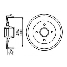 0986477124 BOSCH Гальмівний барабан