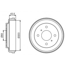 0 986 477 198 BOSCH Гальмівний барабан