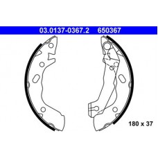 03.0137-0367.2 ATE Комплект гальмівних колодок