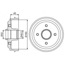 0986477155 BOSCH Гальмівний барабан