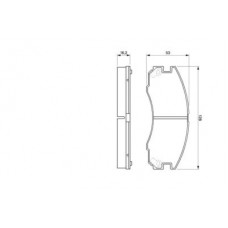 0 986 424 230 BOSCH Комплект гальмівних колодок, дискове гальмо