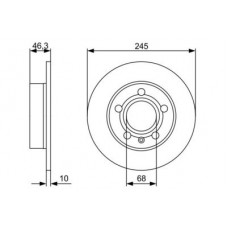 0 986 479 V52 BOSCH Гальмівний диск