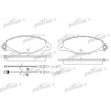 PBP1114 PATRON Комплект гальмівних колодок, дискове гальмо