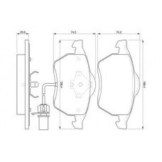 0986424633 BOSCH BOSCH Тормозные колодки перед. VW Sharan 95-; FORD Galaxy; SEAT