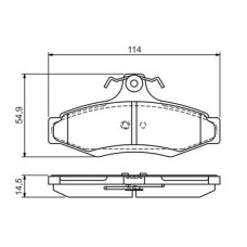 0 986 495 068 BOSCH Комплект гальмівних колодок, дискове гальмо