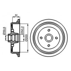 0986477016 BOSCH Гальмівний барабан