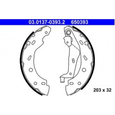 03.0137-0393.2 ATE Комплект гальмівних колодок