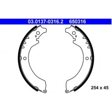 03.0137-0316.2 ATE Комплект гальмівних колодок