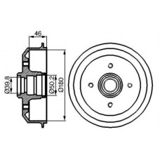 0986477015 BOSCH Гальмівний барабан