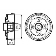 0986477112 BOSCH Гальмівний барабан