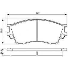 0 986 495 325 BOSCH Комплект гальмівних колодок, дискове гальмо