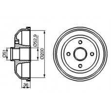 0986477134 BOSCH Гальмівний барабан