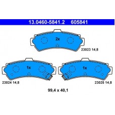 13.0460-5841.2 ATE Комплект гальмівних колодок, дискове гальмо