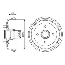 0 986 477 226 BOSCH Гальмівний барабан