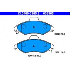 13.0460-3965.2 ATE Комплект гальмівних колодок, дискове гальмо