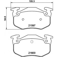 8DB 355 019-221 HELLA Комплект гальмівних колодок, дискове гальмо