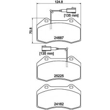 8DB 355 016-141 HELLA Комплект гальмівних колодок, дискове гальмо