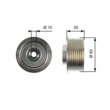 T36406 GATES Паразитный / ведущий ролик, поликлиновой ремень