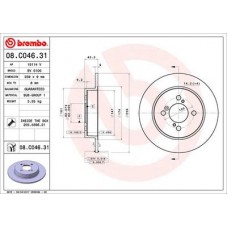 08.C046.31 BREMBO Гальмівний диск