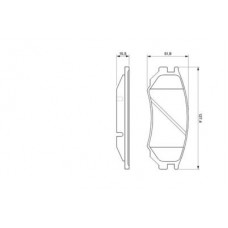 0 986 424 254 BOSCH Комплект гальмівних колодок, дискове гальмо