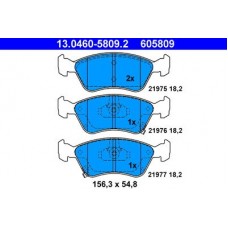 13.0460-5809.2 ATE Комплект гальмівних колодок, дискове гальмо