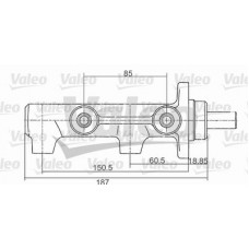 350713 VALEO Головний гальмівний циліндр