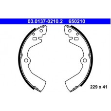 03.0137-0210.2 ATE Комплект гальмівних колодок