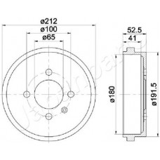 TA-0912 JAPANPARTS Гальмівний барабан