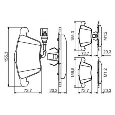 0 986 495 356 BOSCH Комплект гальмівних колодок, дискове гальмо