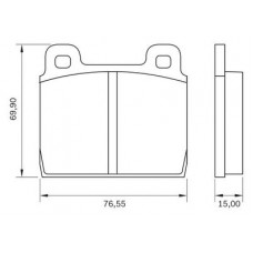 0 986 BB0 022 BOSCH Комплект гальмівних колодок, дискове гальмо