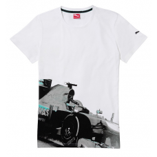 Футболка чоловіча Mercedes (XL) (біла з принтом) T-Shirt, MAMGP graphic