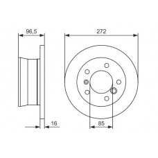 Гальмівний диск BOSCH 0986479B33