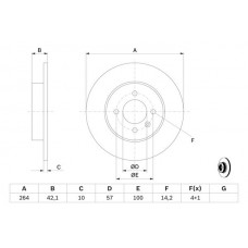 Гальмівний диск BOSCH 0986479B85