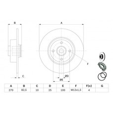 Гальмівний диск BOSCH 0986479274